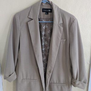 Forever 21 Relaxed Jacket / grey 3/4 sleeve